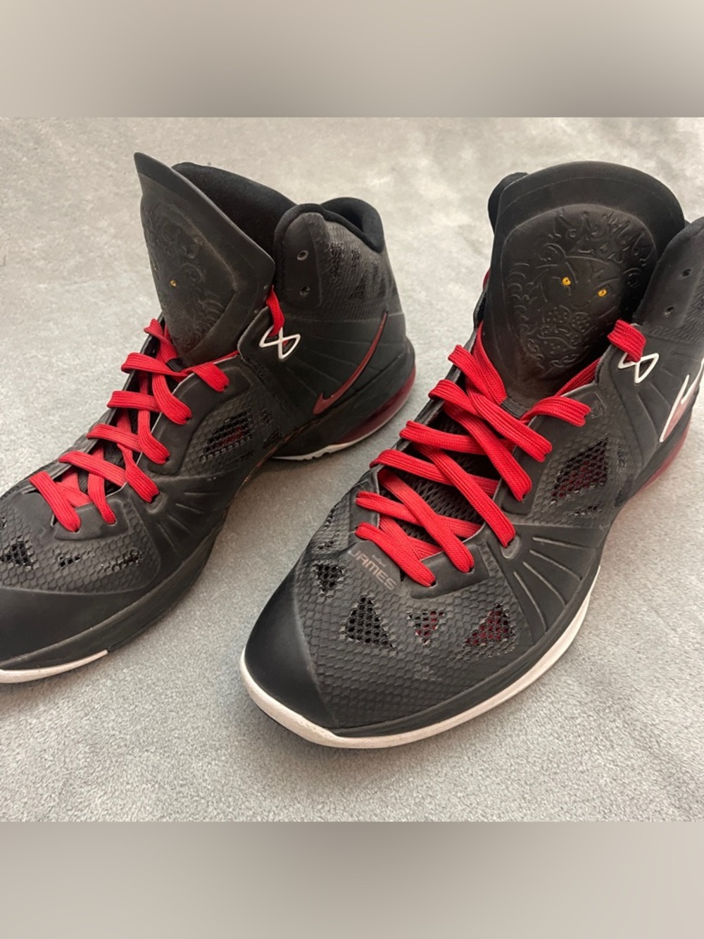 Nike Air Max LeBron 8 P.S. Mens 11.5 Black And Red - Picture 2 of 11
